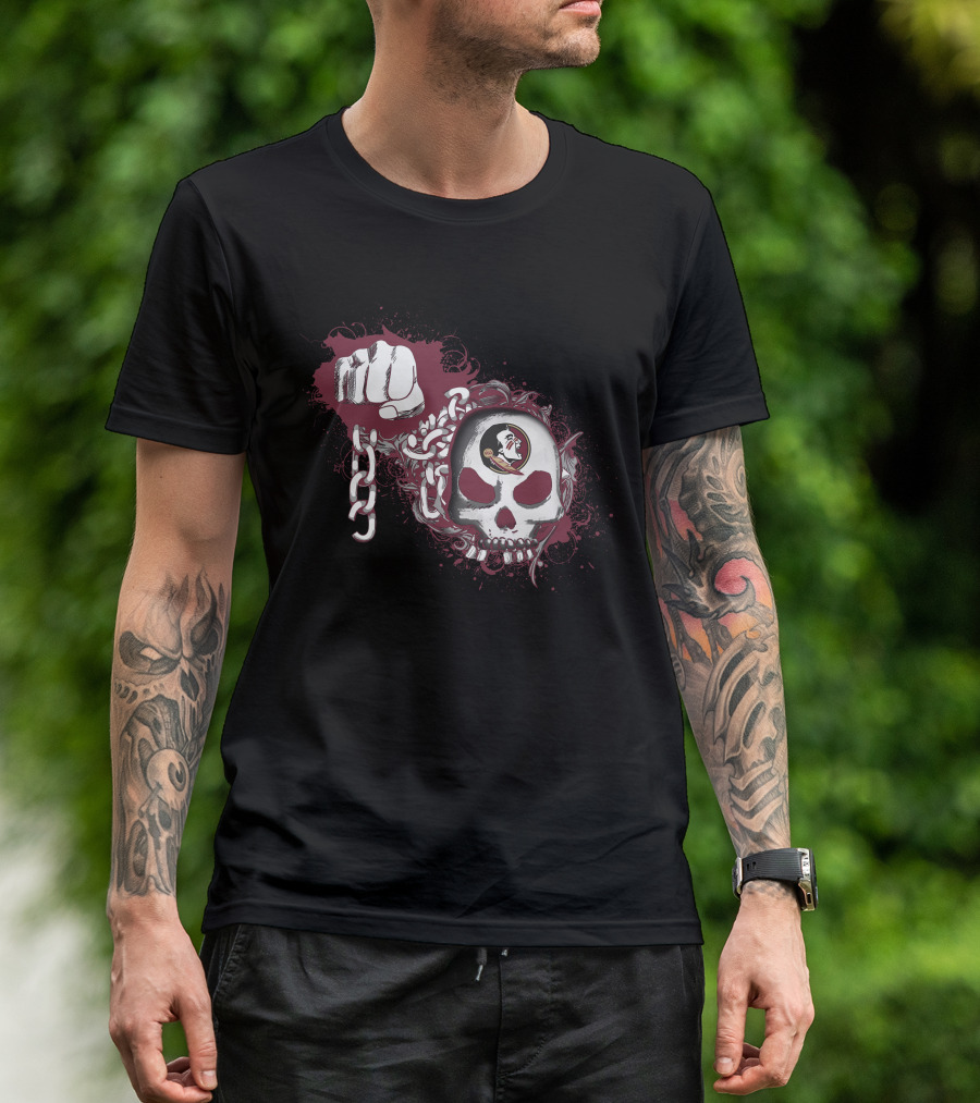 Florida State Seminoles Skull And Chains T-Shirt