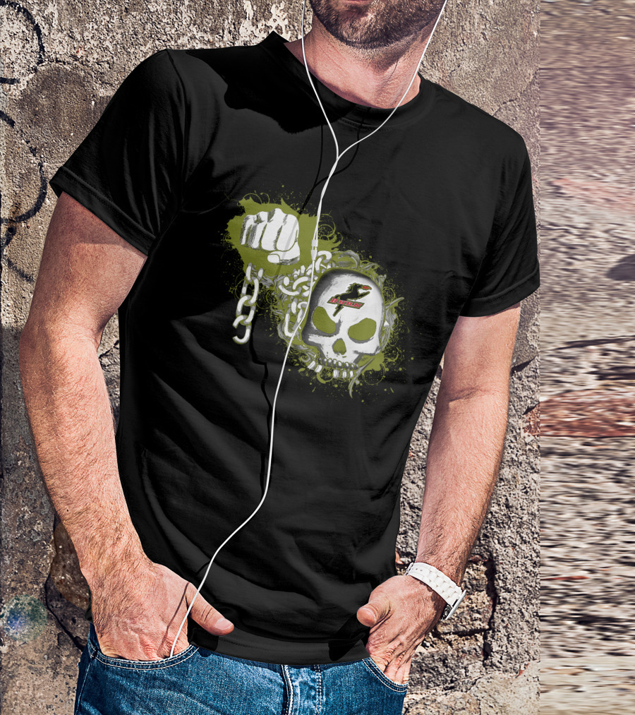 Dallas Burn Skull Fist Chains T-Shirt