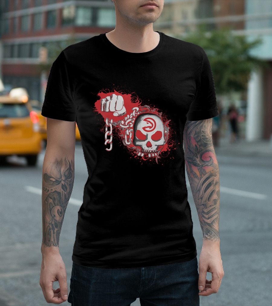 Atlanta Hawks Skull And Chains T-Shirt