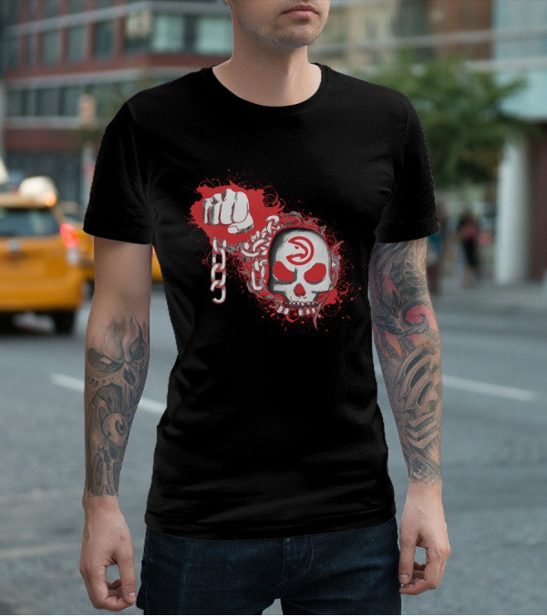 Atlanta Hawks Skull And Chains T-Shirt