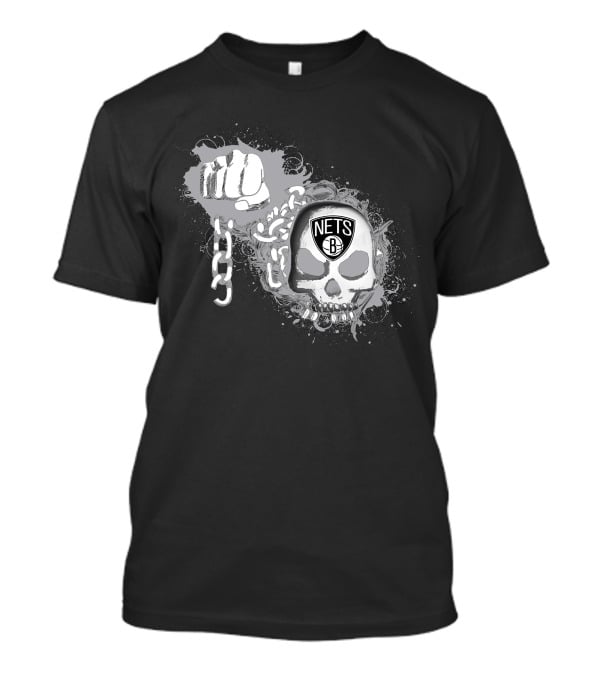 Brooklyn Nets Skull And Chains T-Shirt