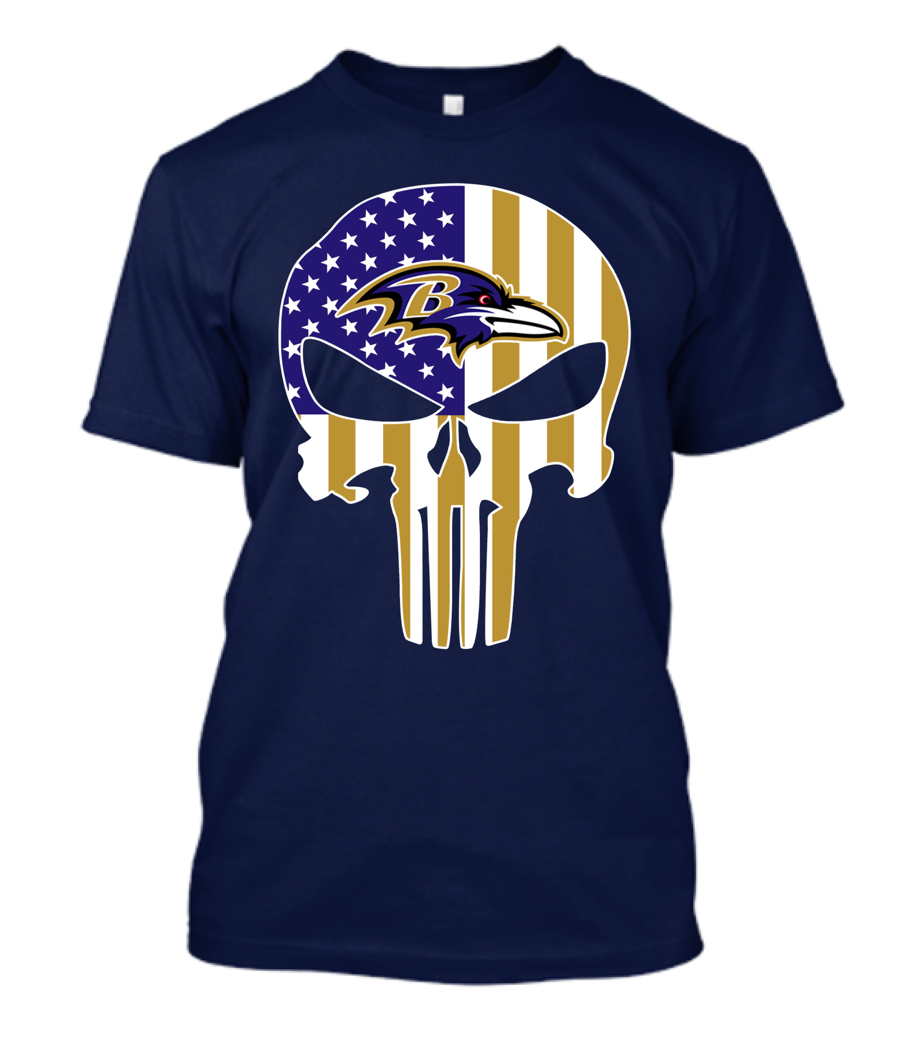 Baltimore Ravens Punisher American Flag T-Shirt