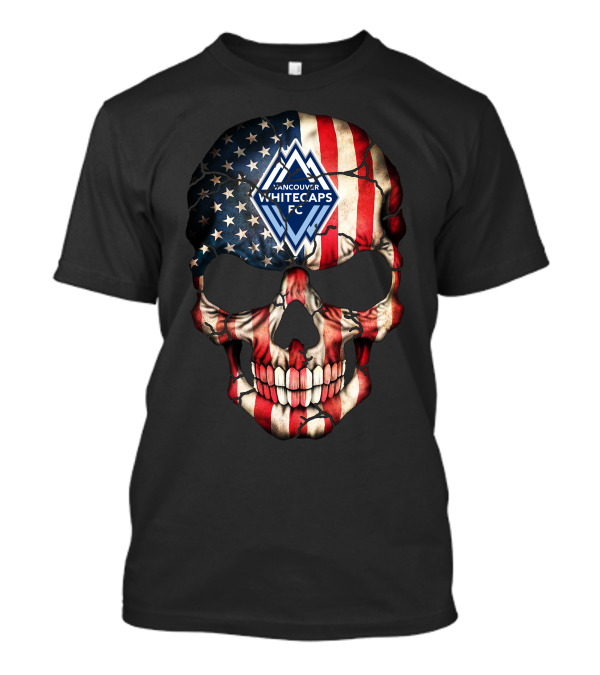 Vancouver Whitecaps Fc American Flag Skull T-Shirt