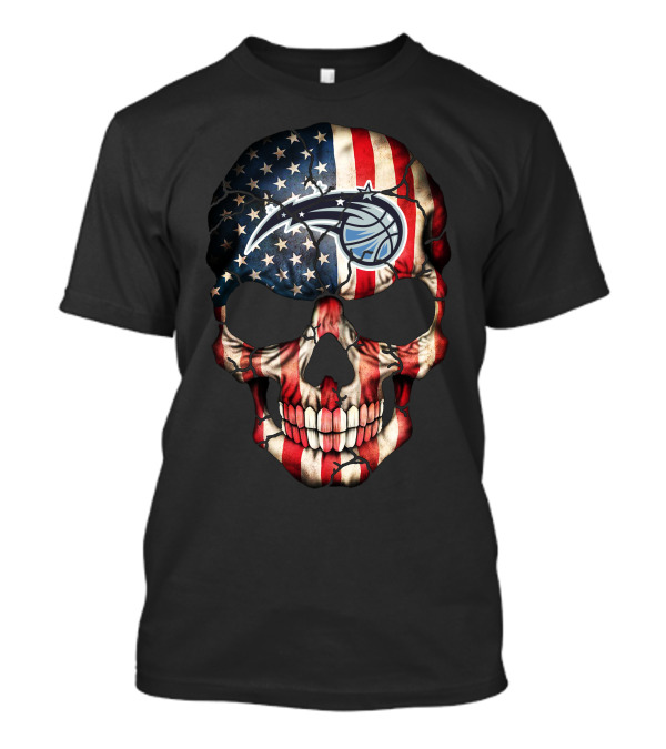 Orlando Magic American Flag Skull T-Shirt