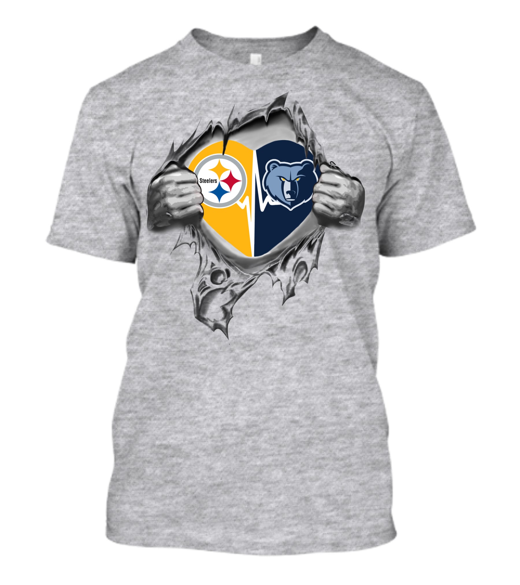 Steelers Memphis Grizzlies Heart T-Shirt