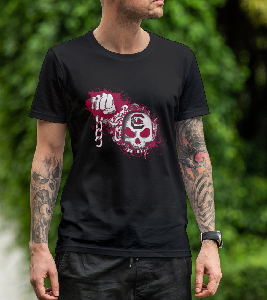 South Carolina Gamecocks Skull And Chains T-Shirt