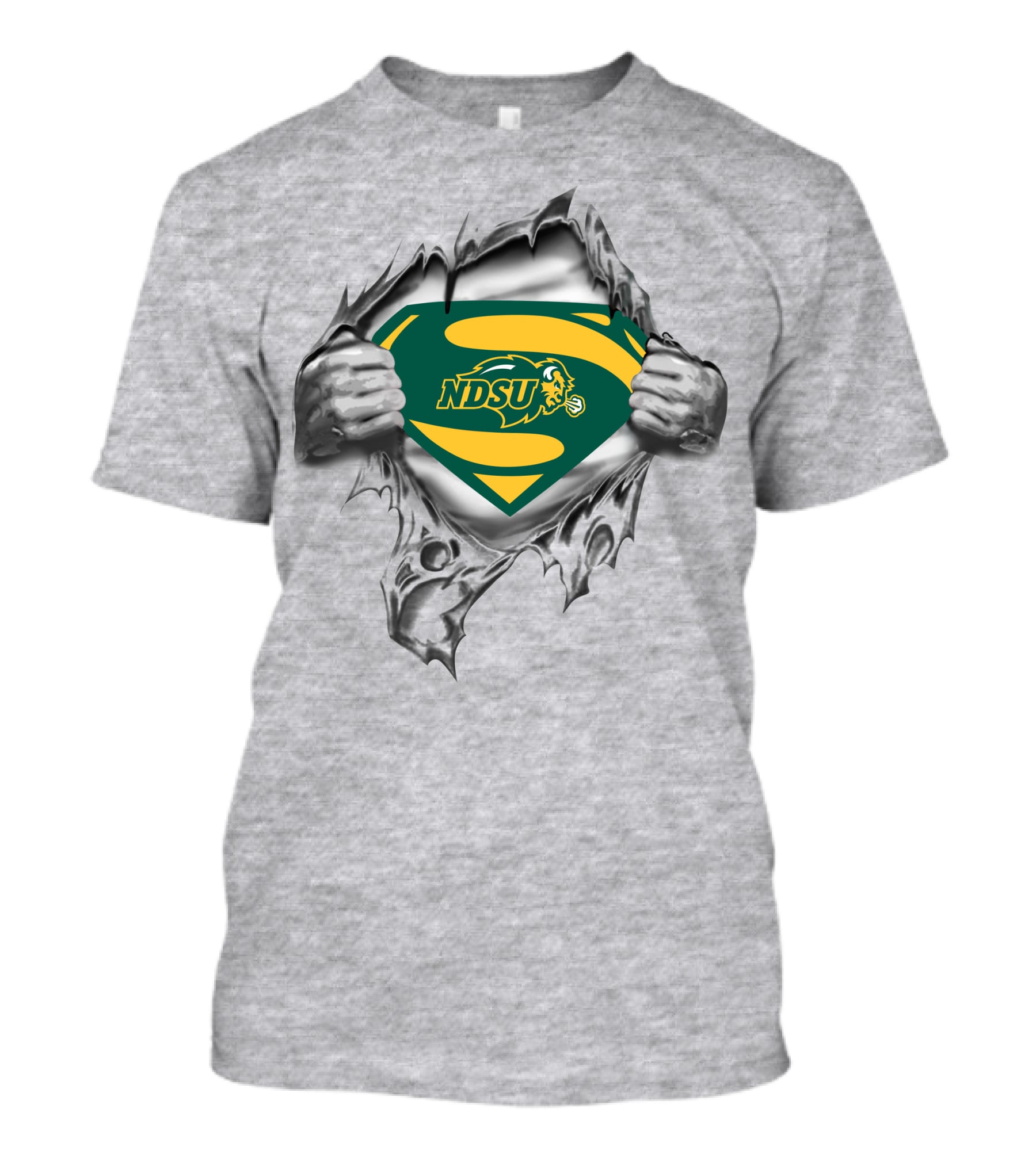 North Dakota State Bison Ndsu Superman Logo Burst T-Shirt
