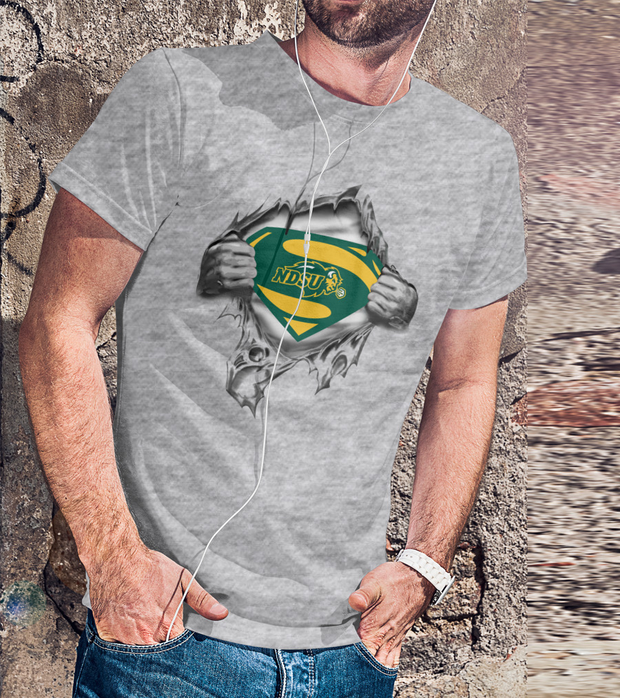 North Dakota State Bison Ndsu Superman Logo Burst T-Shirt