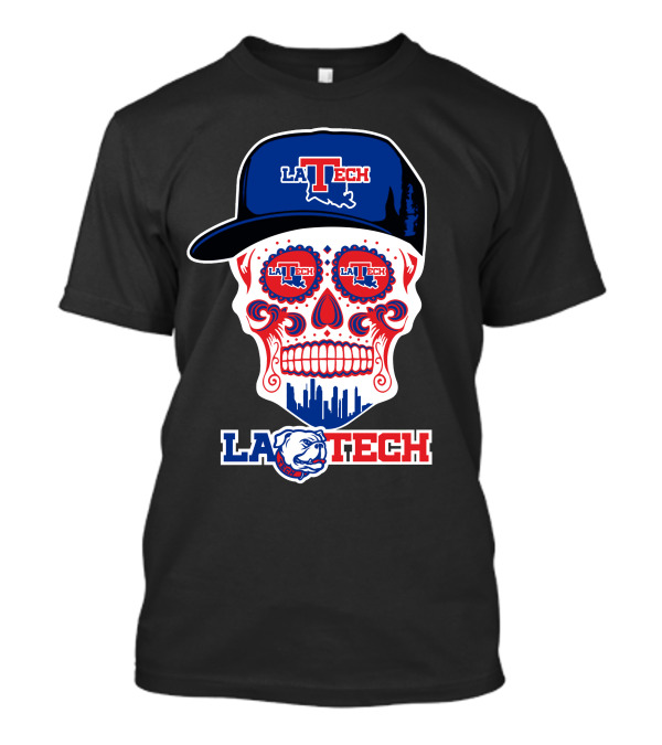 La Tech Bulldogs Skull In Hat Fun T-Shirt