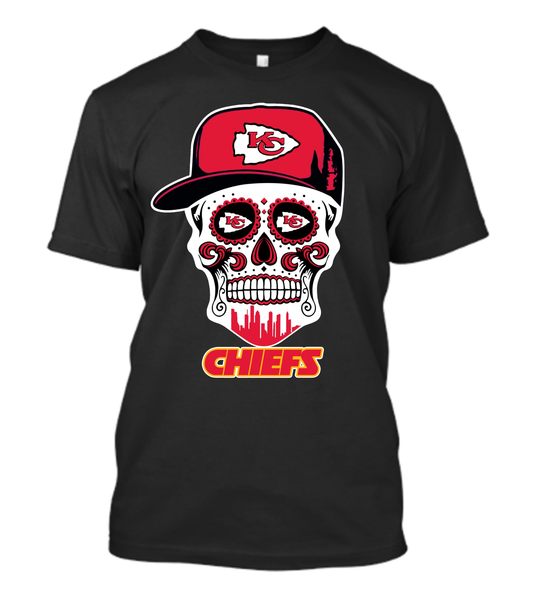 Kansas City Chiefs Skull K.c. Logo Hat Chiefs T-Shirt