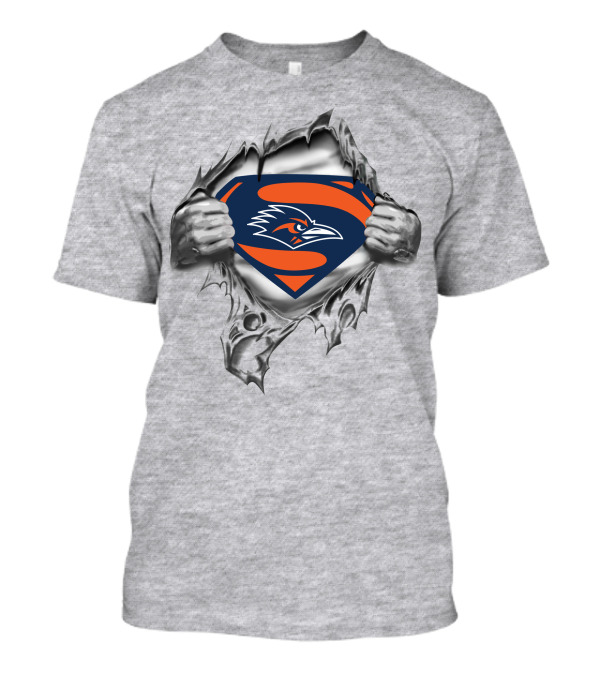 Utsa Roadrunners Superman Emblem Tear T-Shirt