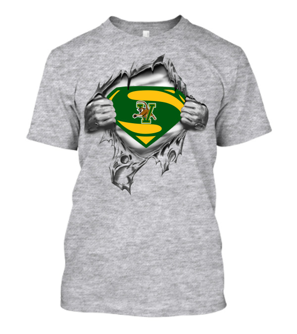 Vermont Catamounts Superman Logo Tear Open T-Shirt