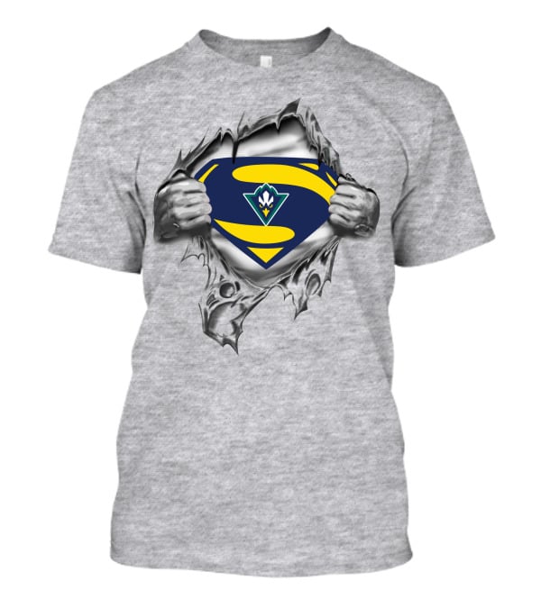 Wilmington Seahawks Superman Logo Hidden Beneath Ripped Metal T-Shirt