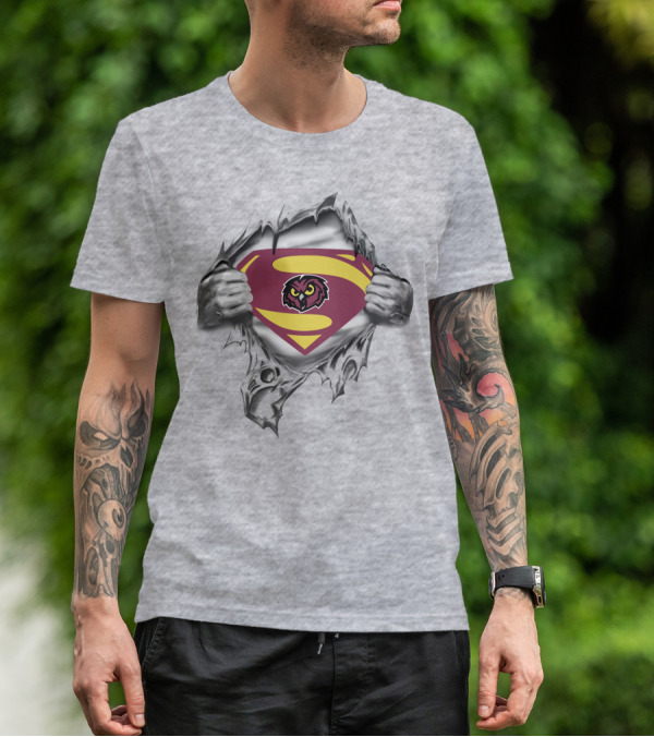 Temple Owls Superman Logo Owl T-Shirt