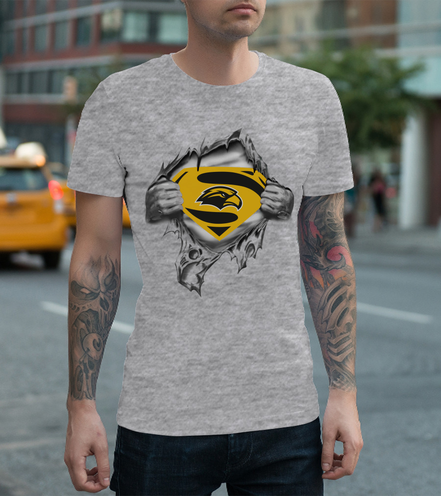Southern Mississippi Golden Eagles Superman Logo Mashup T-Shirt