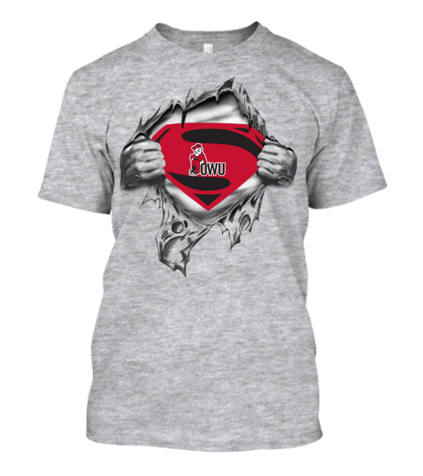 Owu Ohio Wesleyan Battling Bishops Superman T-Shirt