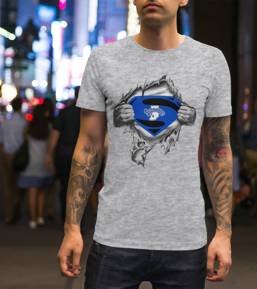 Sycamores Superman Rip Indiana State 236 T-Shirt