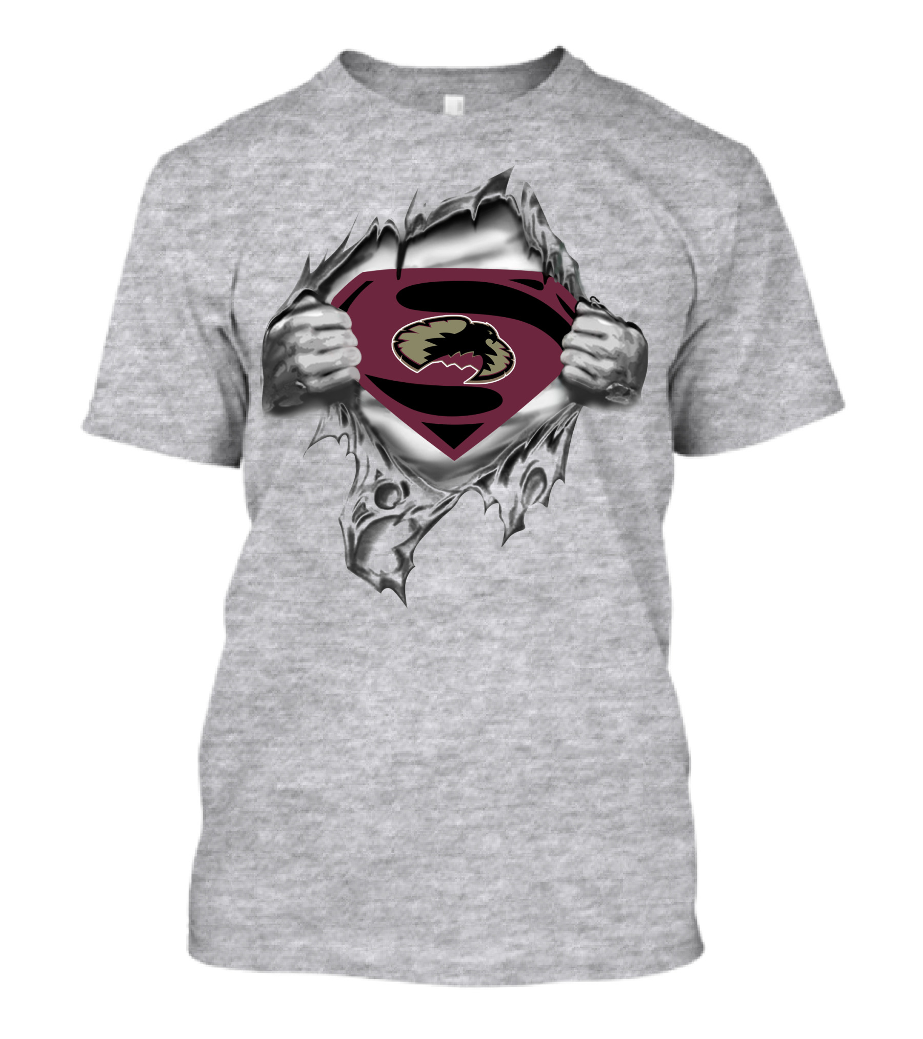 Denver Pioneers Superman Logo With Torn T-Shirt