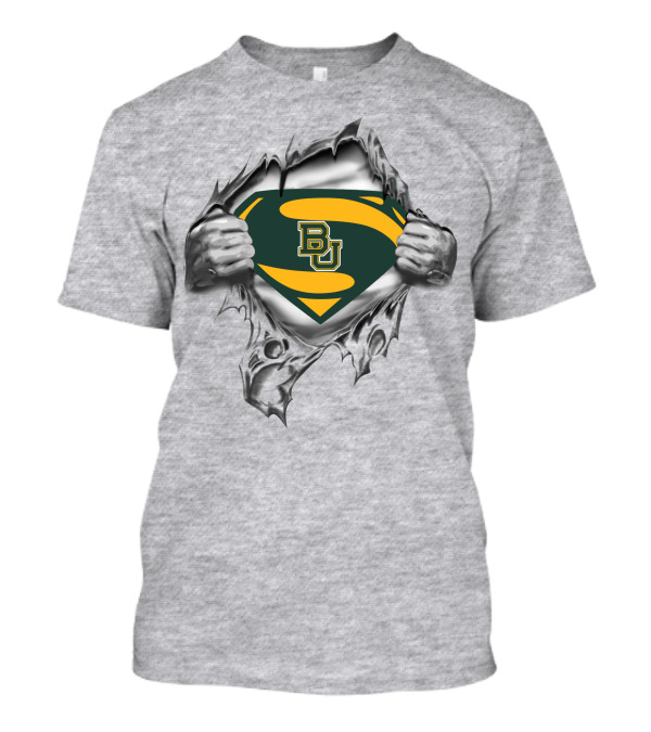 Baylor Bears Bu Superman Badge T-Shirt