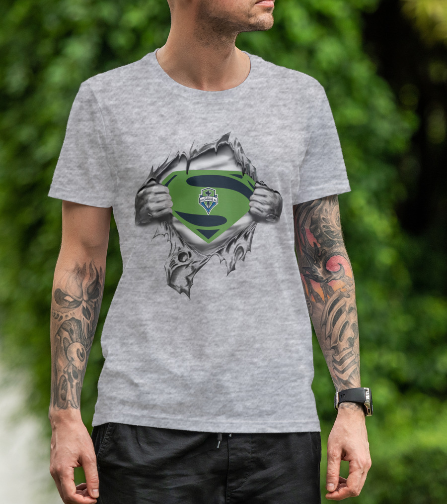 Seattle Sounders Fc Superman Logo Superhero T-Shirt