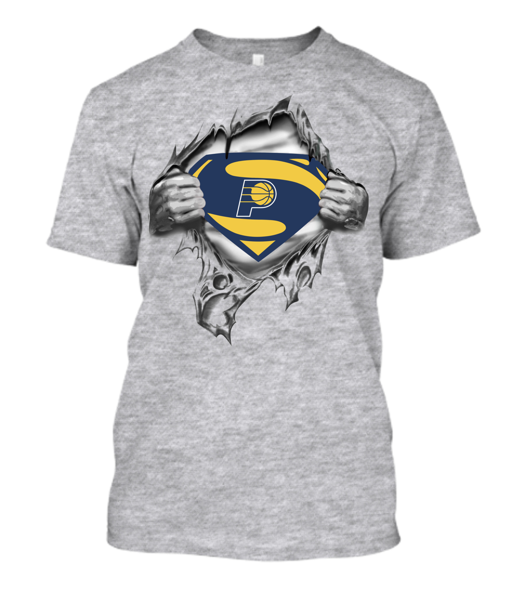 Indiana Pacers Superman Logo Basketball Hero 80S Style T-Shirt