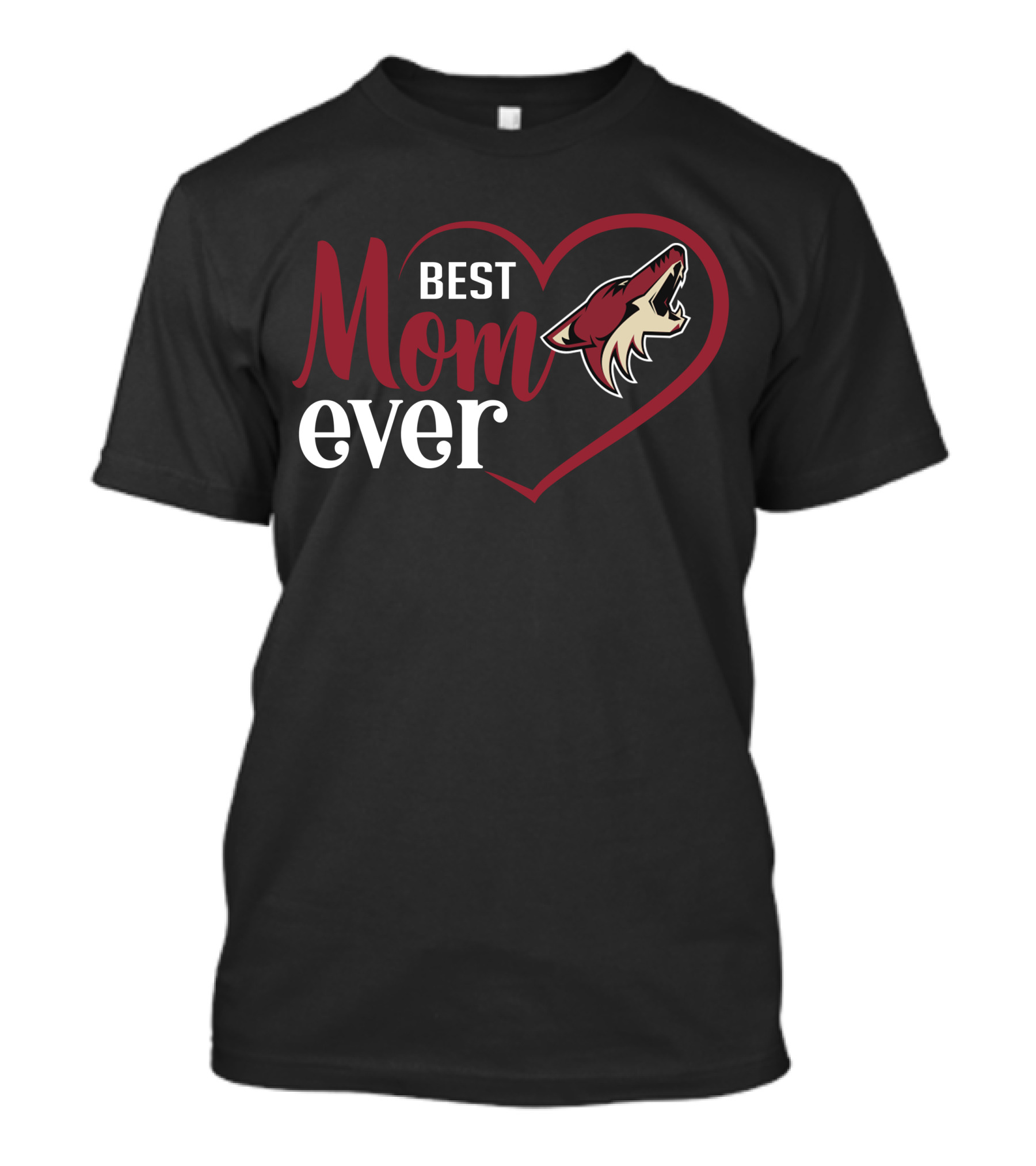 Arizona Coyotes Best Mom Ever Heart T-Shirt