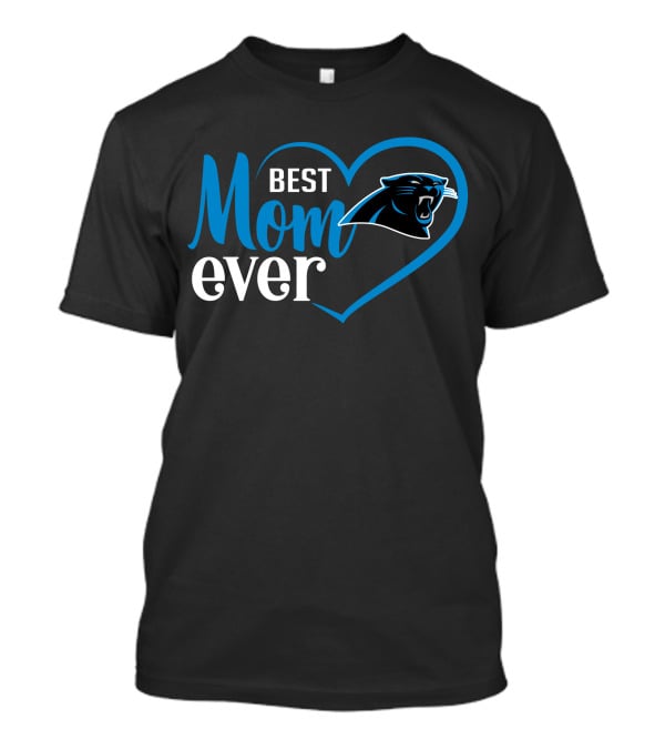 Best Mom Ever Carolina Panthers Heart T-Shirt