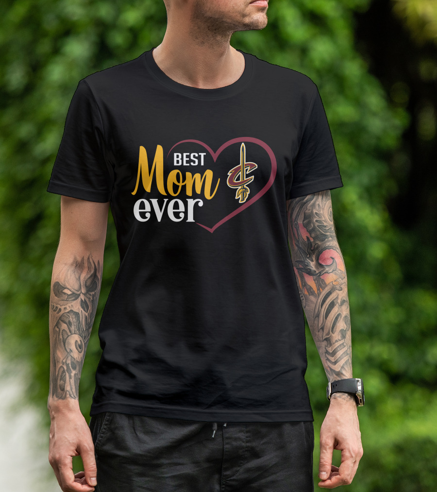 Cleveland Cavaliers Best Mom Ever Heart T-Shirt