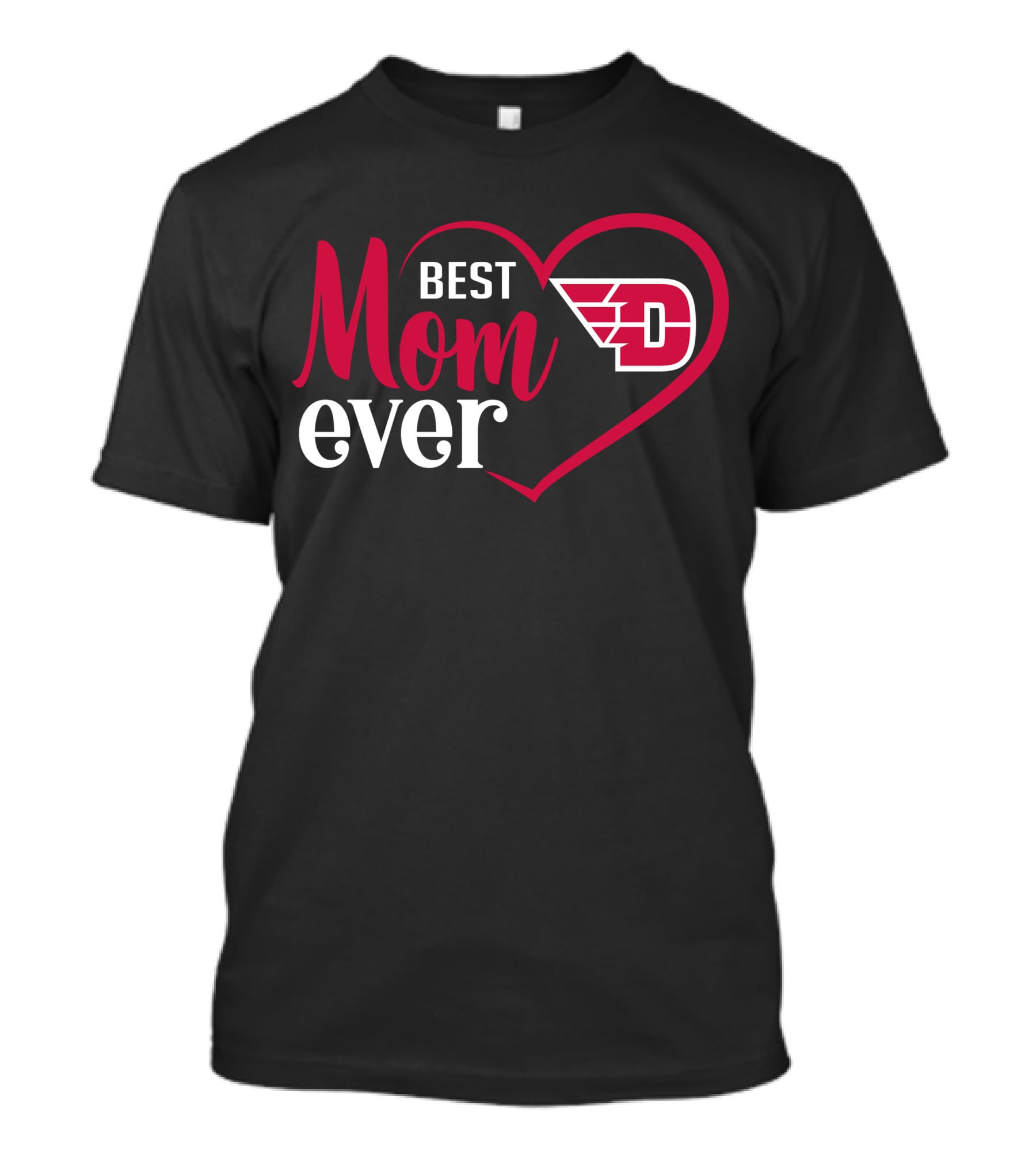 Dayton Flyers Best Mom Ever Heart T-Shirt