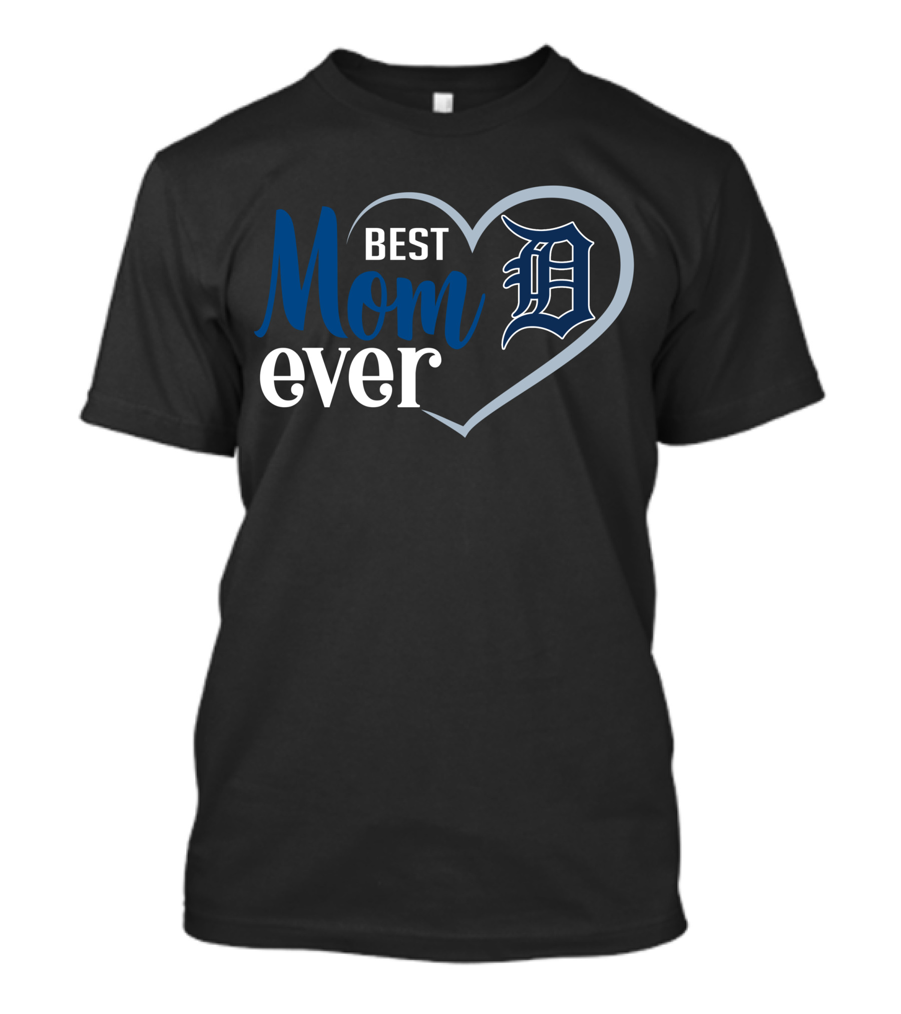 Best Mom Ever Detroit Tigers Heart T-Shirt