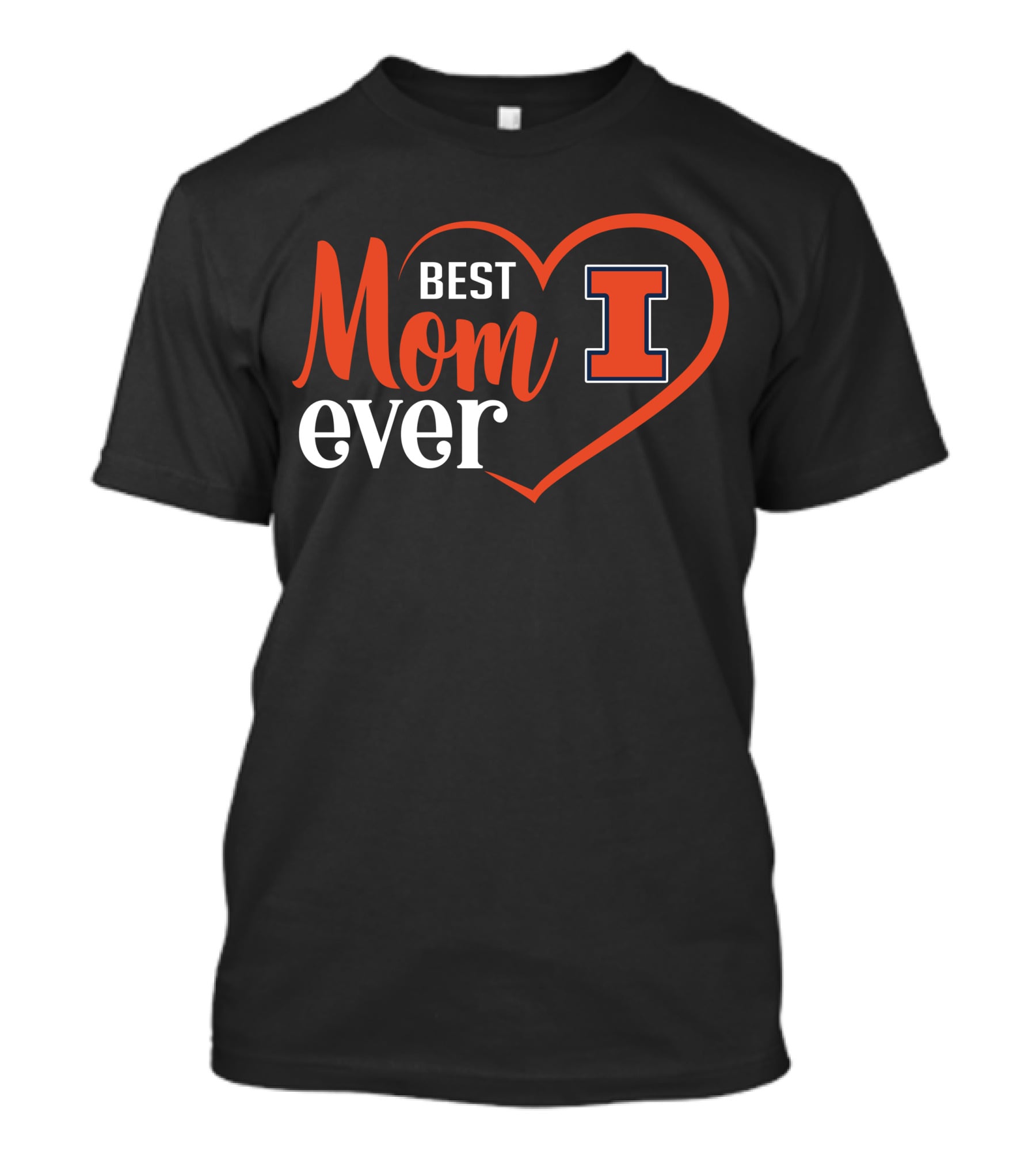 Illinois Fighting Illini Best Mom Ever Heart I T-Shirt