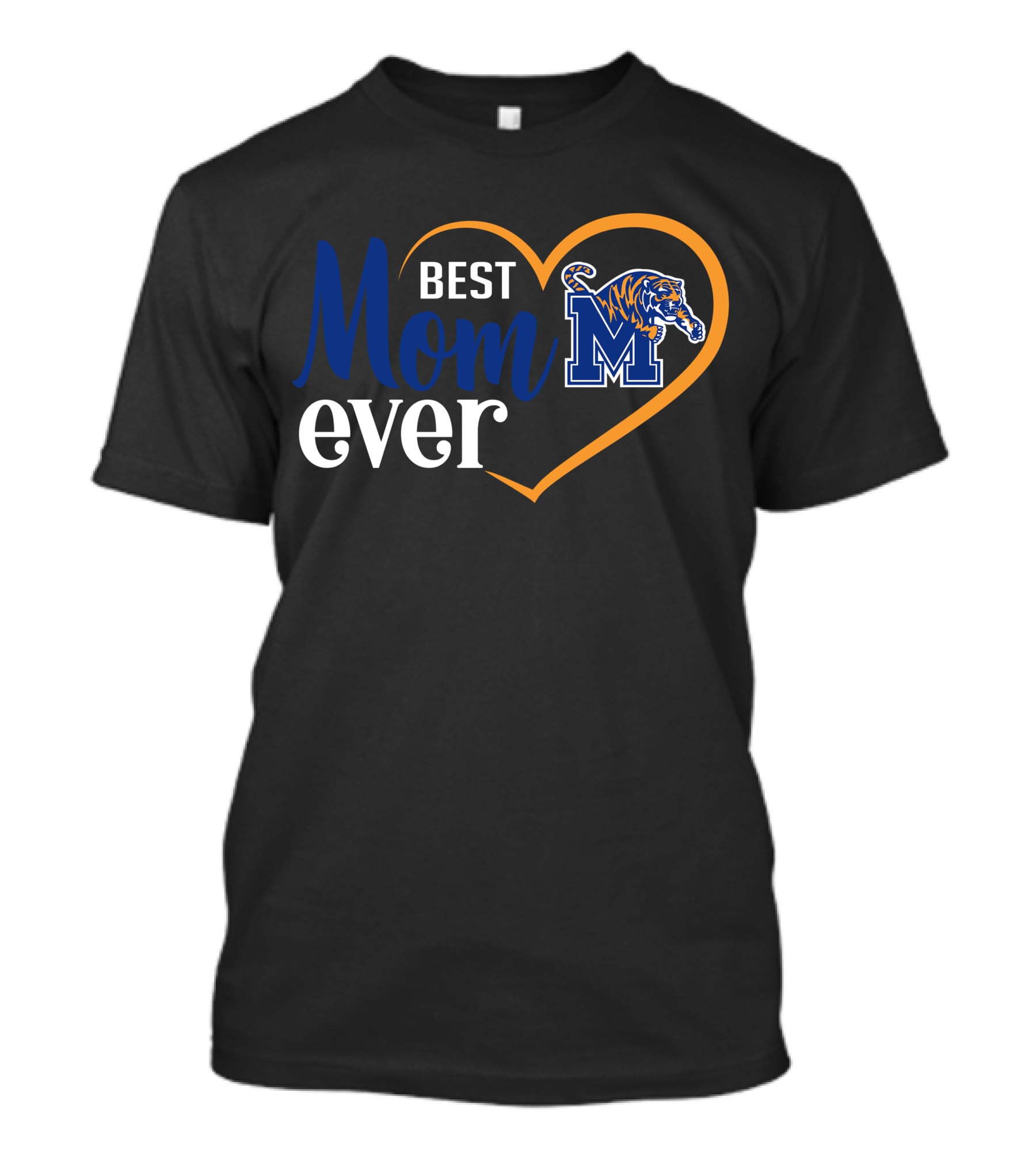 Memphis Tigers Best Mom Ever Heart T-Shirt