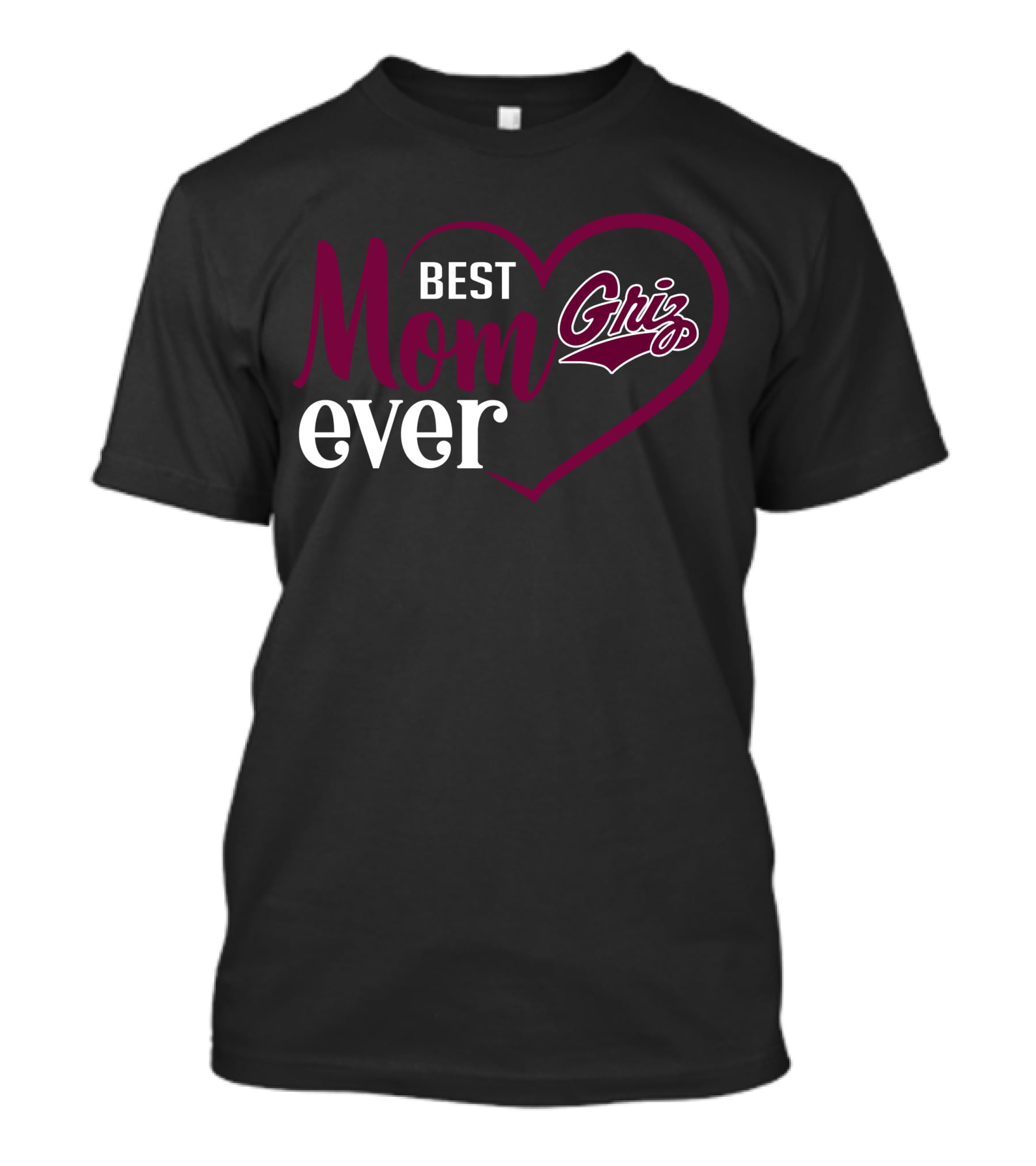 Montana Grizzlies Best Mom Ever Griz Heart T-Shirt