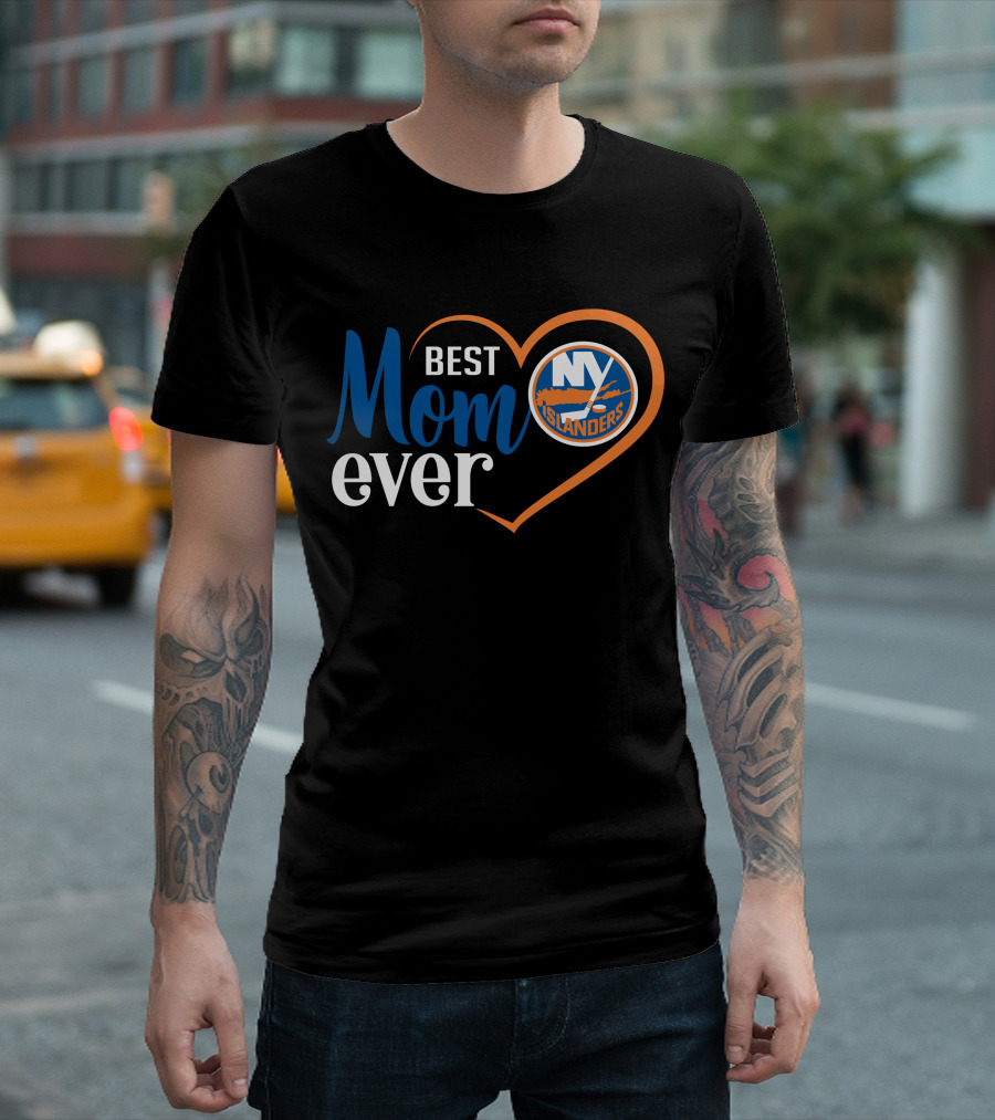 New York Islanders Best Mom Ever Heart T-Shirt