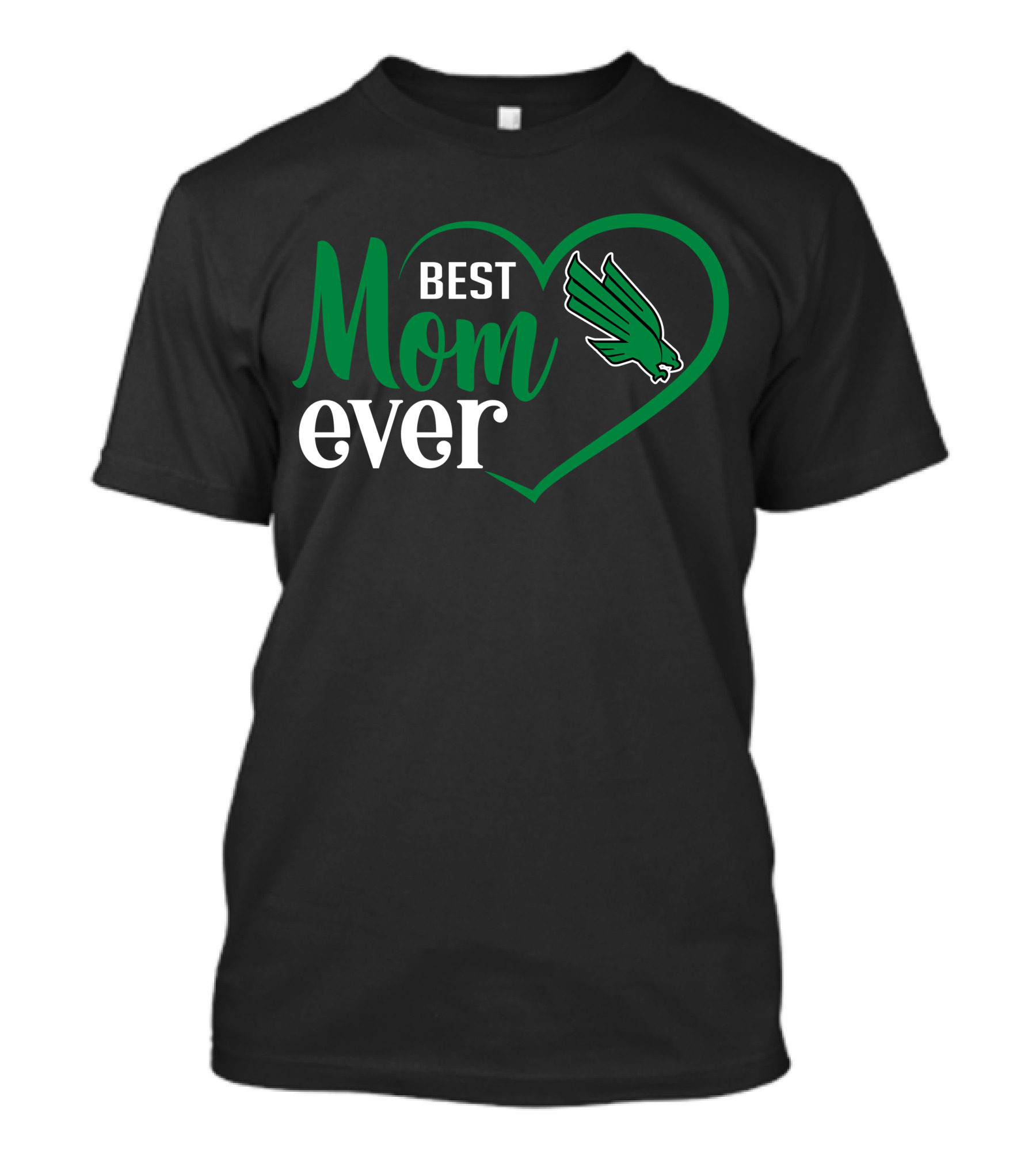 North Texas Mean Green Best Mom Ever Heart T-Shirt