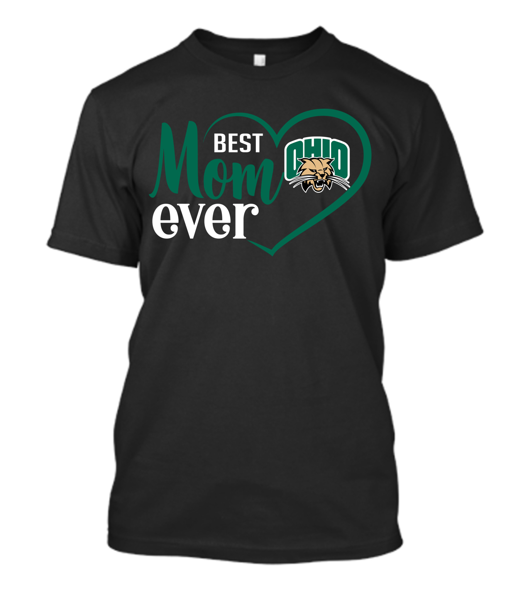 Ohio Bobcats Best Mom Ever Heart T-Shirt