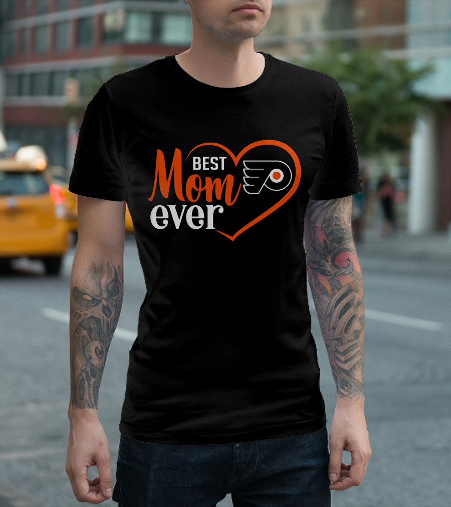 Philadelphia Flyers Best Mom Ever Heart T-Shirt