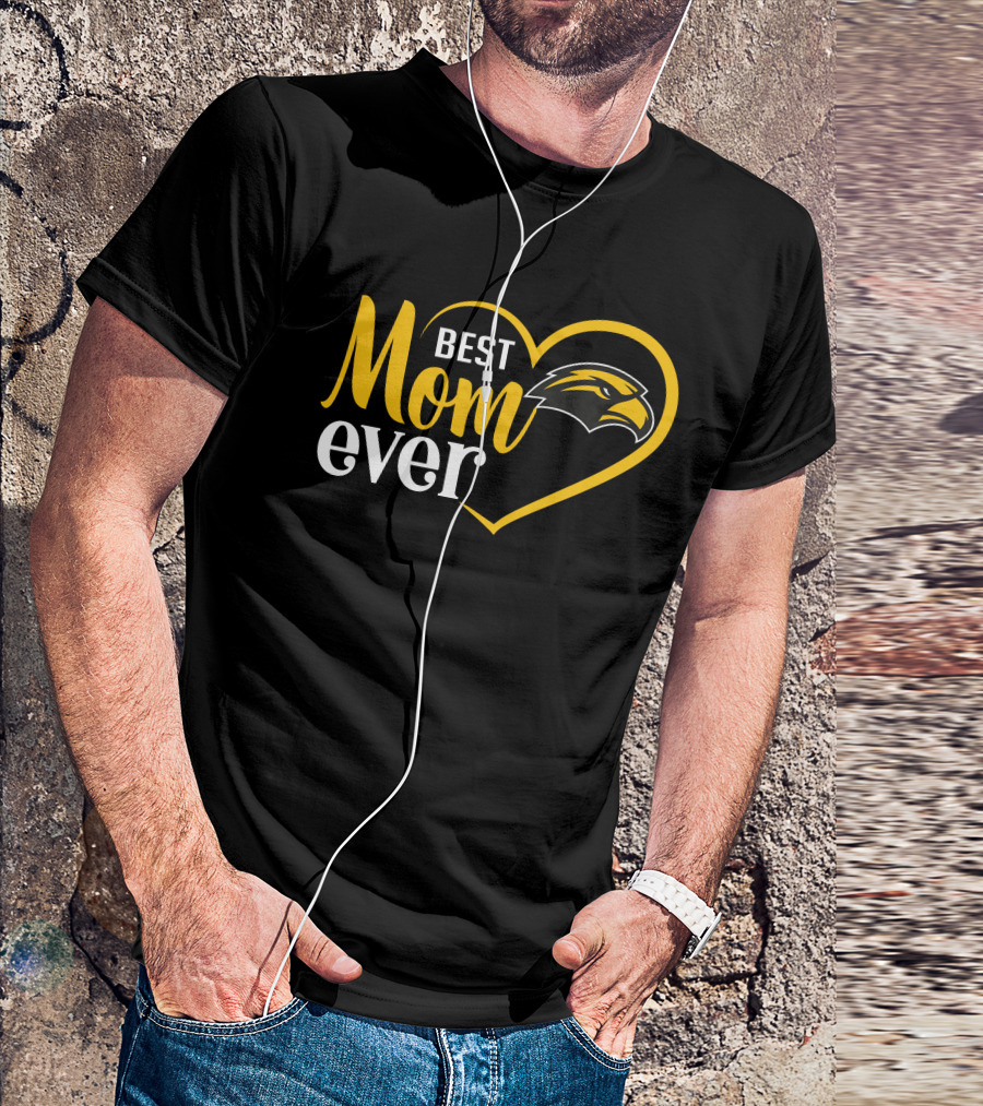 Southern Mississippi Golden Eagles Best Mom Ever Heart T-Shirt
