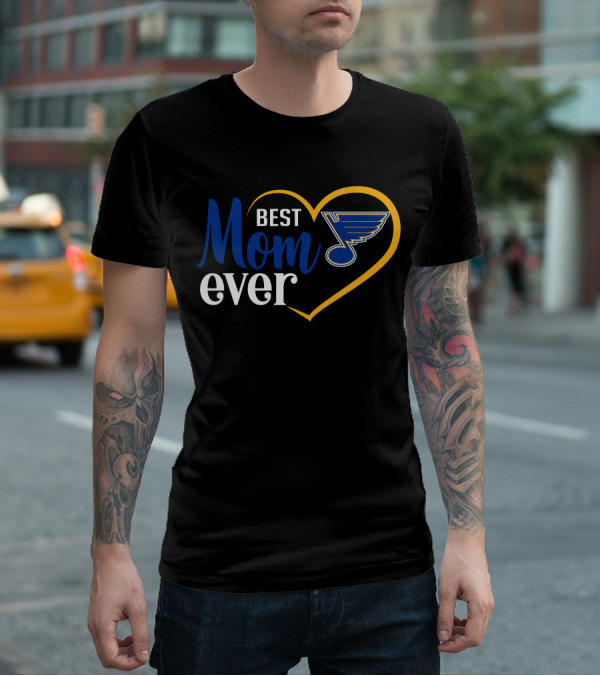 Best Mom Ever St Louis Blues Heart T-Shirt