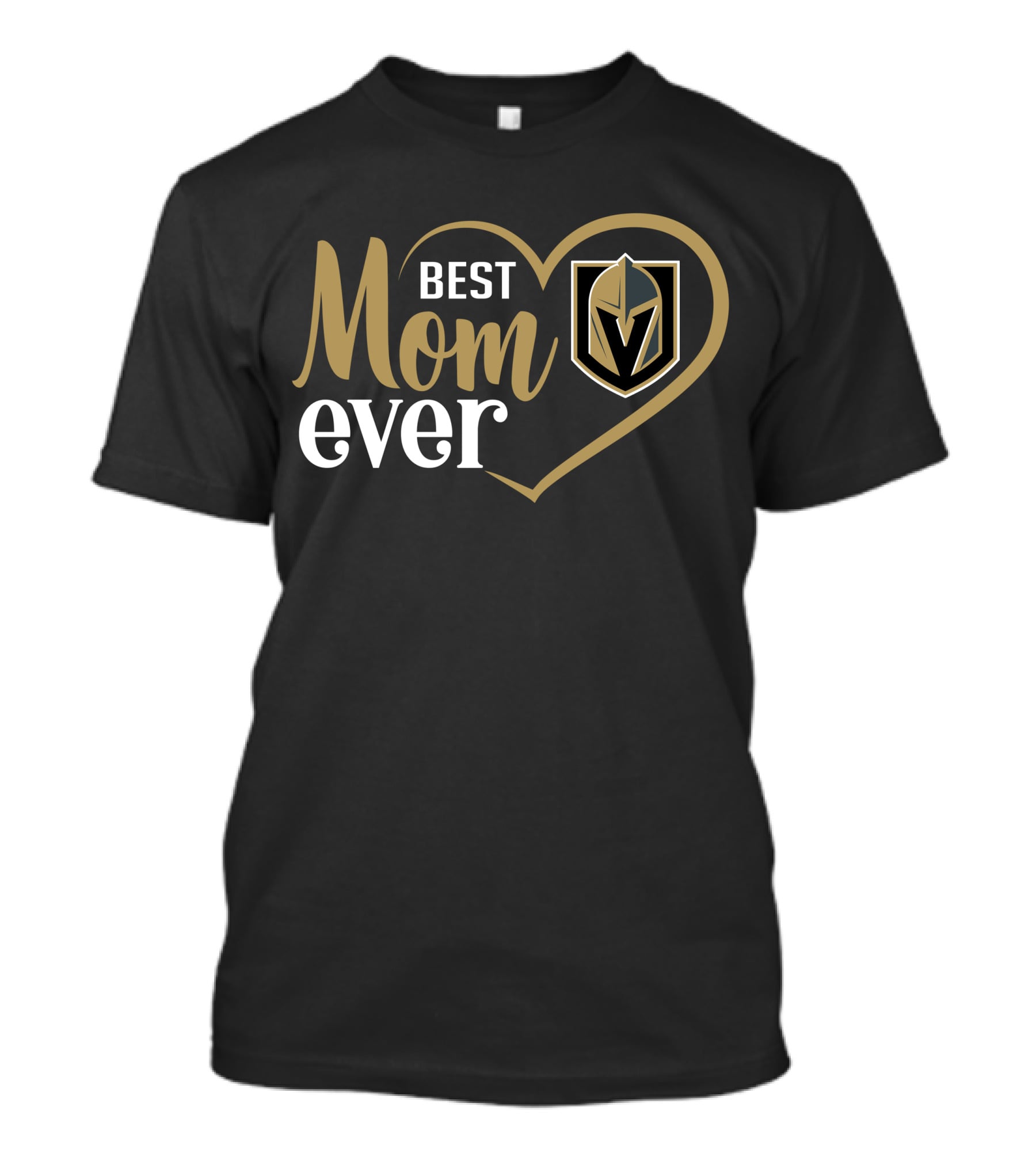 Vegas Golden Knights Best Mom Ever Heart T-Shirt