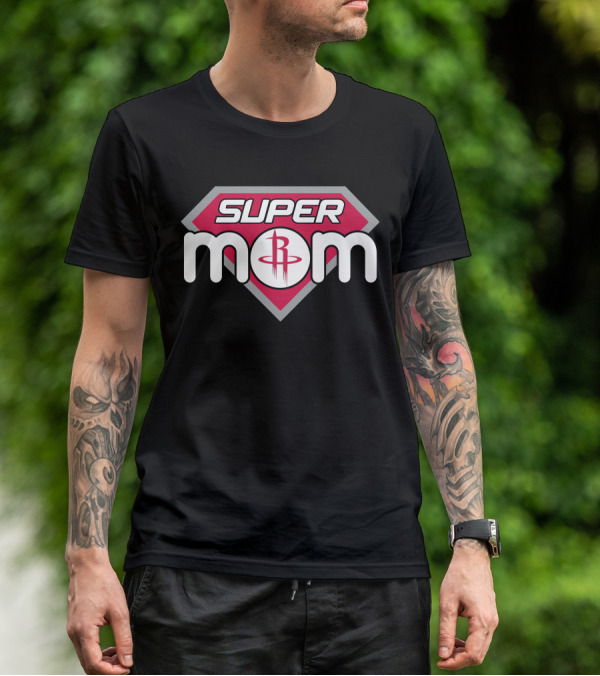 Houston Rockets Super Mom Logo T-Shirt