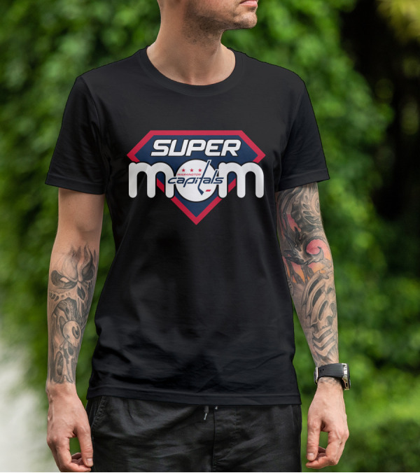 Super Mom Washington Capitals Logo Hockey Fan Merchandise T-Shirt