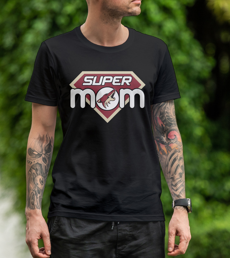 Arizona Coyotes Super Mom Logo Diamond T-Shirt