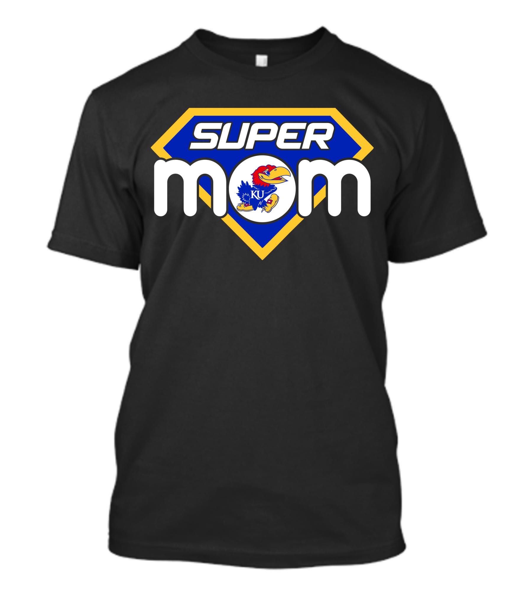 Kansas Jayhawks Super Mom Ku Logo Superhero T-Shirt
