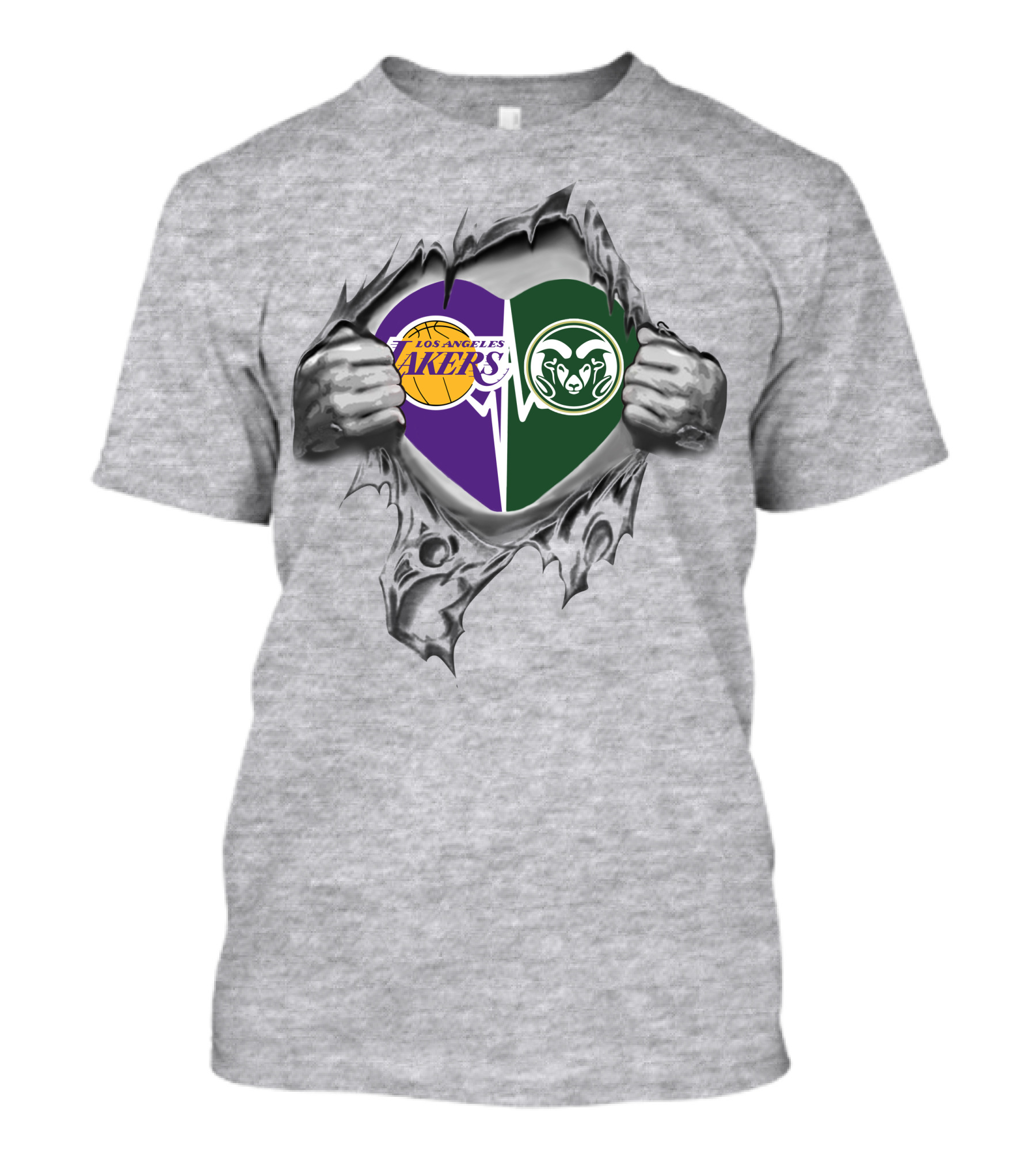 Los Angeles Lakers Colorado State Rams Heart In My Heart T-Shirt
