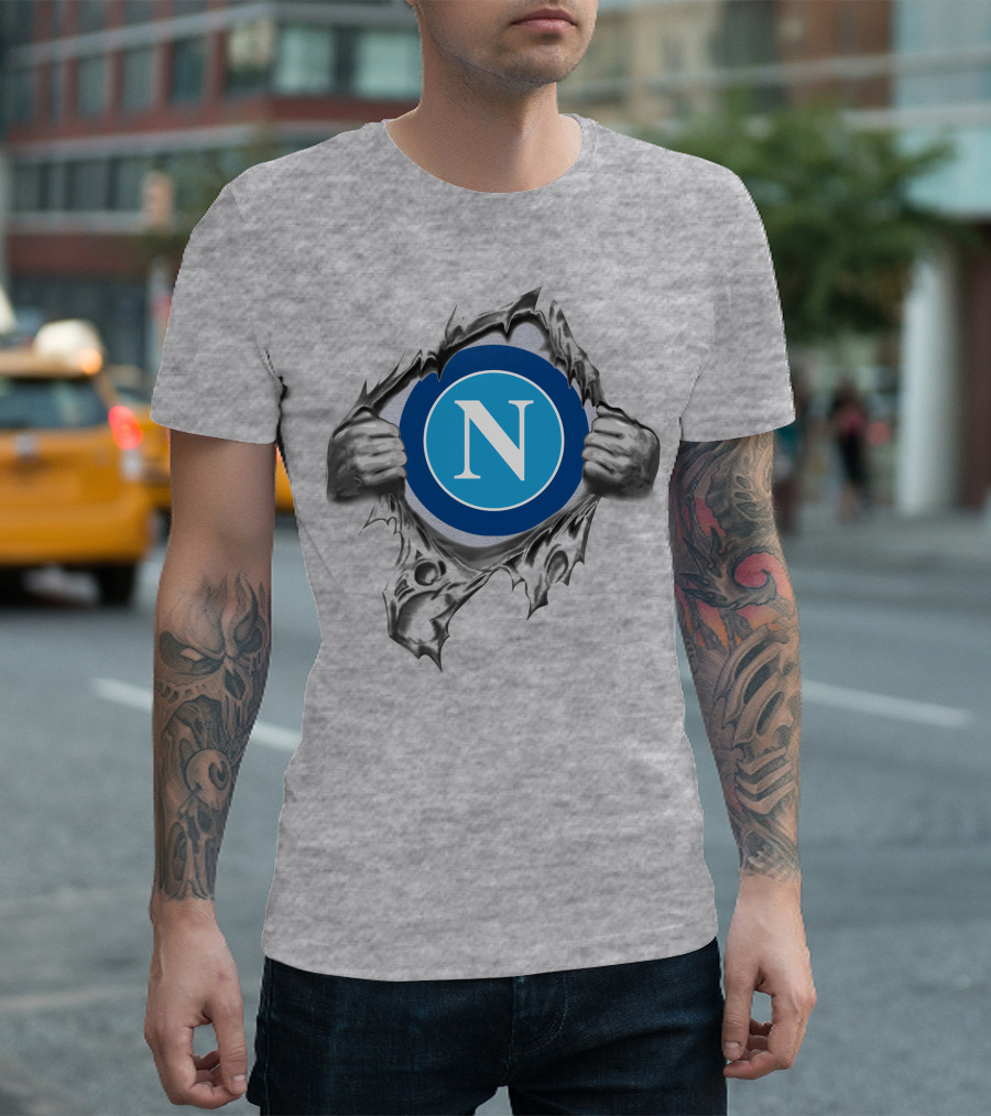 Napoli Super Fan Torn Reveal Logo T-Shirt