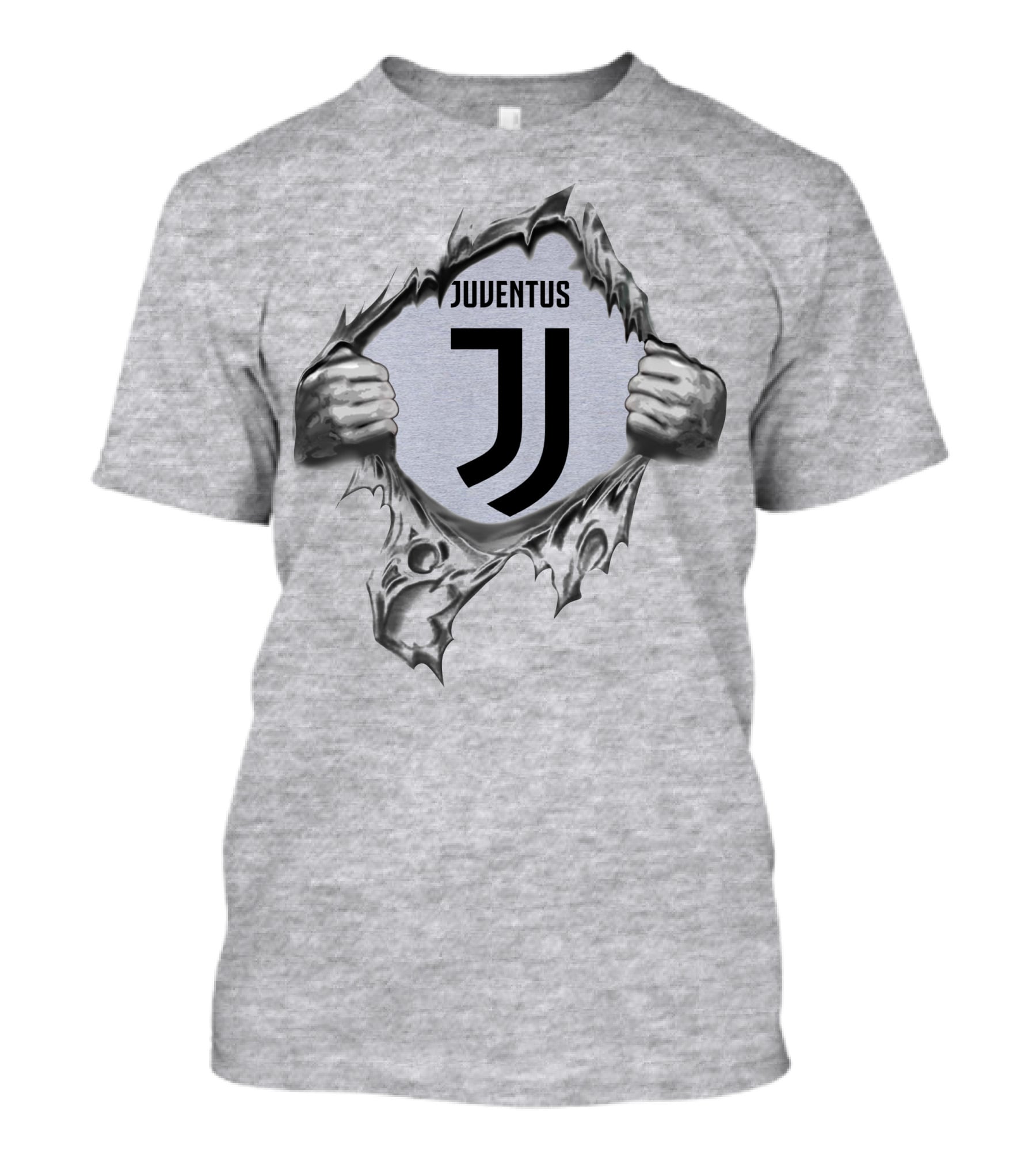 Juventus Super Fan Logo Jj Tearing Hands 295 T-Shirt