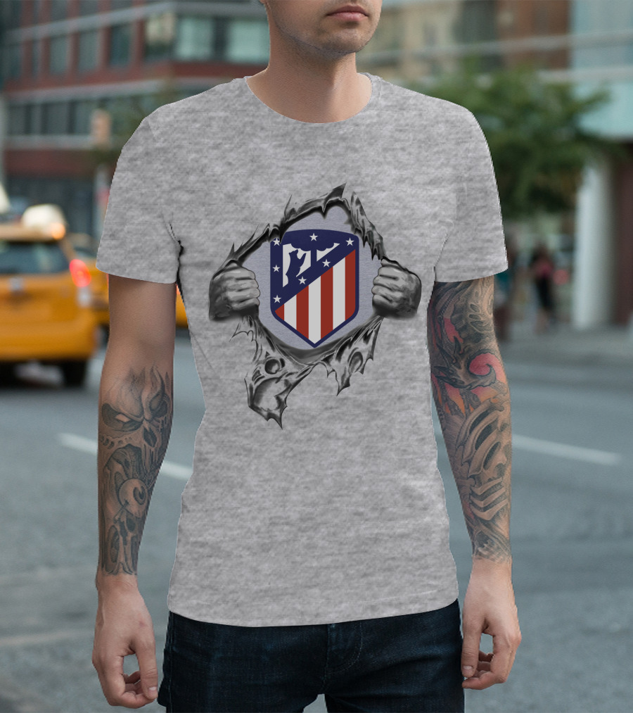 Atletico Madrid Super Fan Crest Tear T-Shirt