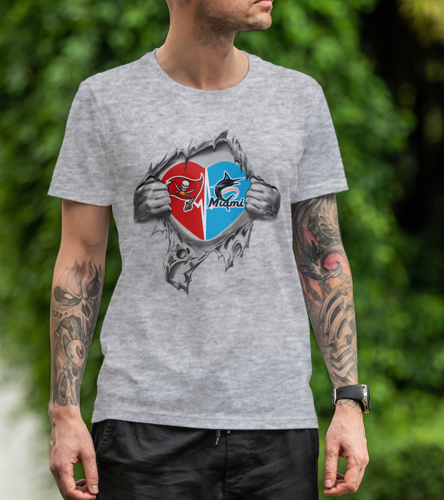 Buccaneers Miami Marlins It's In My Heart T-Shirt
