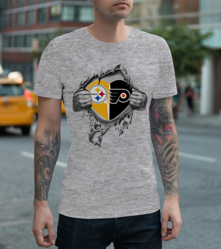 Steelers And Flyers It's In My Heart T-Shirt